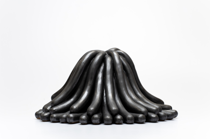 Linda Lopez, Asphalt Mop, 2019, ceramic, 11” x 19” x 19.5”