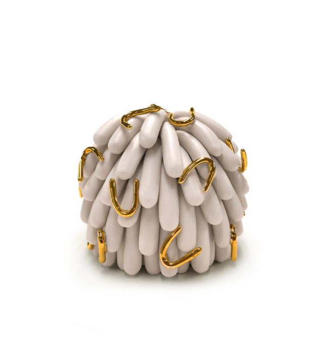 Linda Lopez. Porcelain Furry with Gold Lint #2, 2017 Linda Lopez. Porcelain Furry with Gold Lint #2, 2017