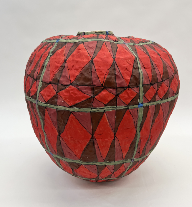 Brittany Mojo, Facet, 2026, Stoneware, underglaze, 17″ x 15.5″ x 16″