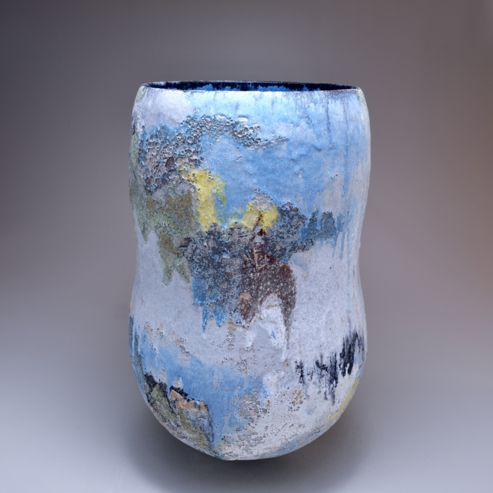 Jay Kvapil, #1716, 2026, Stoneware with low-fire glazes, multiple firings, 18.5″ x 12″