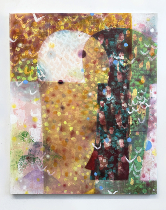 Kiwha Lee, Bifocal Floaters, 2024, oil on canvas, 54″ x 44″