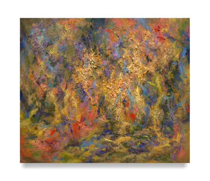 Sean McGaughey, Weldon Irvine’s Morning Sunrise, Glad I Heard My Mom’s Voice That Night, 2025, Oil on canvas, 72″ x 84″