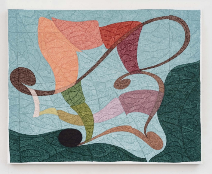 Matt Phillips, Seed, 2026, pigment and silica on canvas, 24″ x 30″
