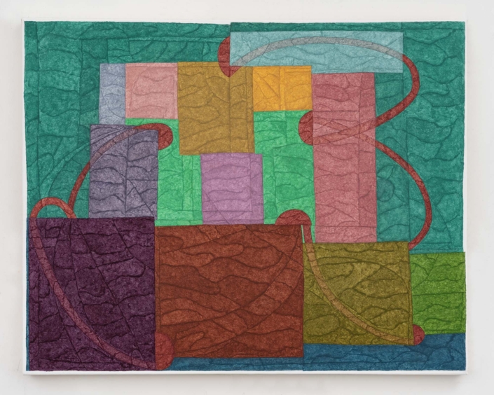 Matt Phillips, Stay, 2026, pigment and silica on canvas, 24″ x 30″